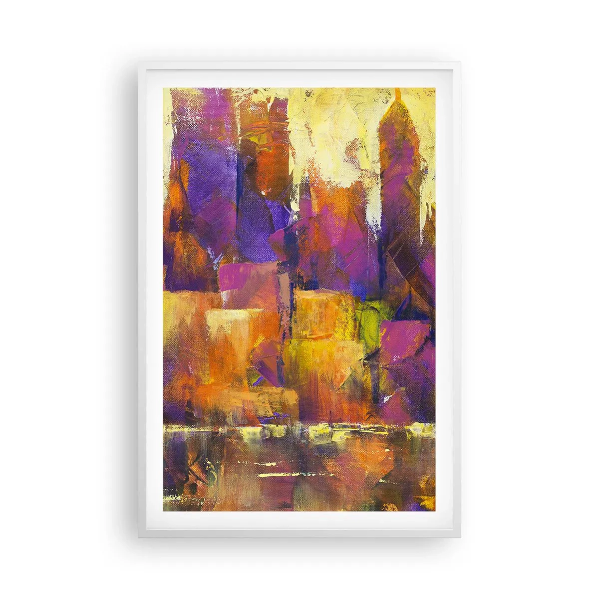 Poster in einem weißen Rahmen - Metropolitische Komposition - 61x91 cm