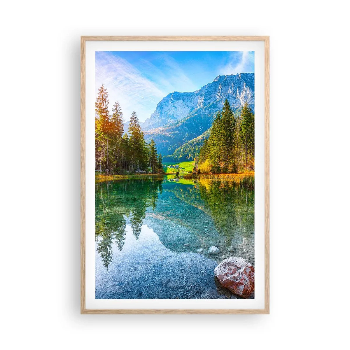 Poster in einem Rahmen aus heller Eiche - Die Sanftheit des Herbstes - 61x91 cm