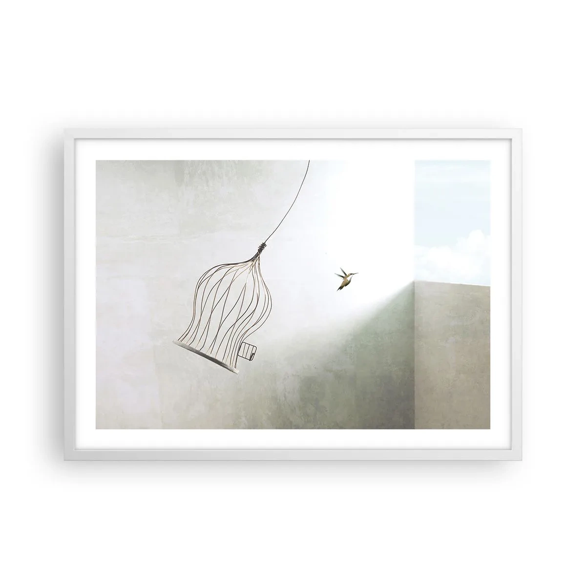 Poster in einem weißen Rahmen - In seinem Element - 70x50 cm