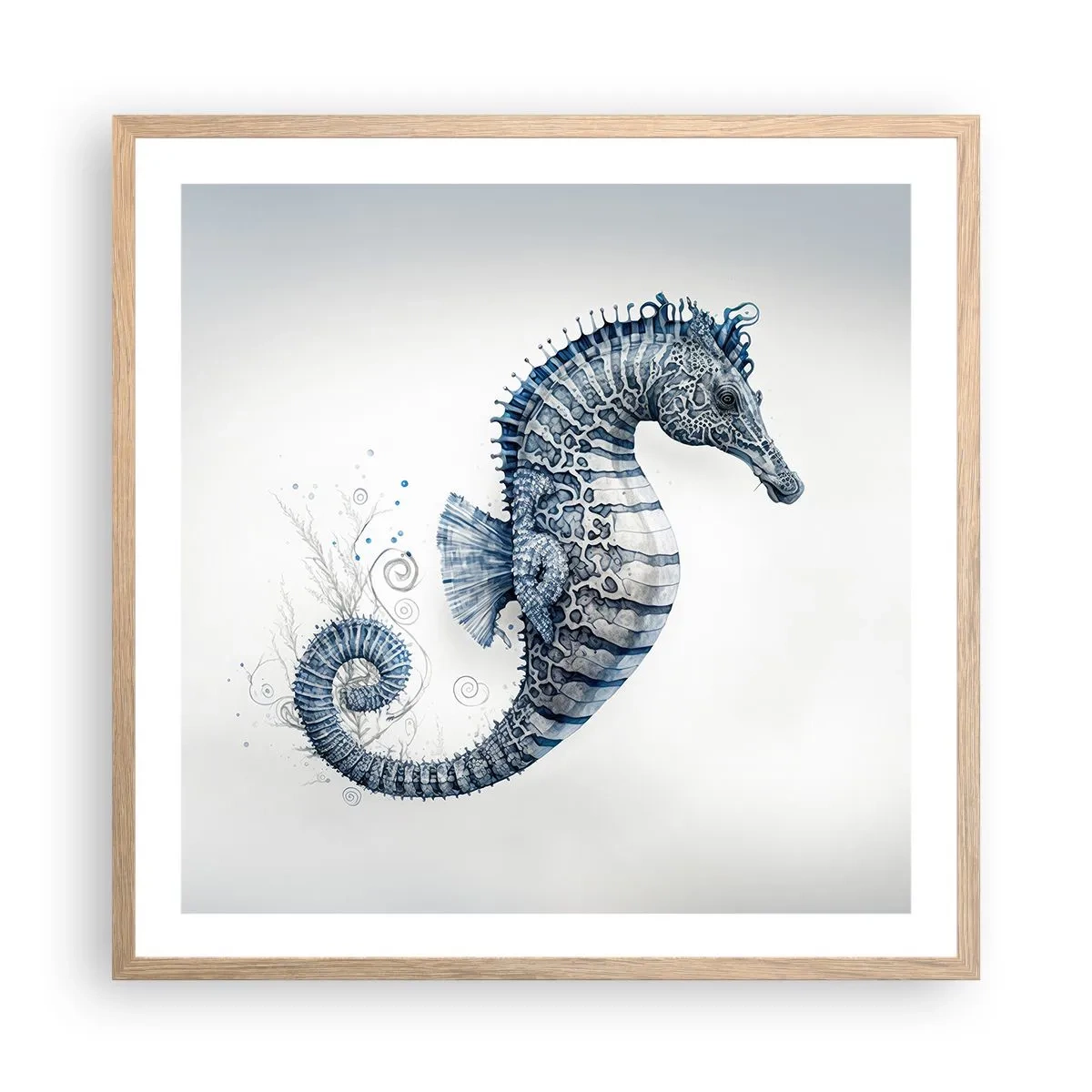 Poster in einem Rahmen aus heller Eiche - Subtiler Witz der Natur - 60x60 cm