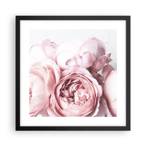 Poster in einem schwarzem Rahmen - Für Romantiker - 40x40 cm