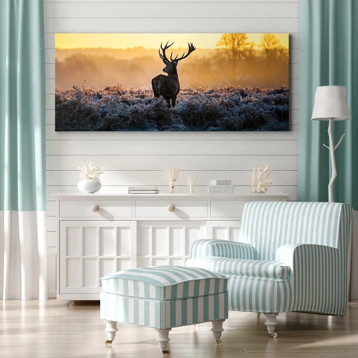 Bild auf Leinwand - Leinwandbild - Gekrönt auf seinem Besitz - 100x40 cm