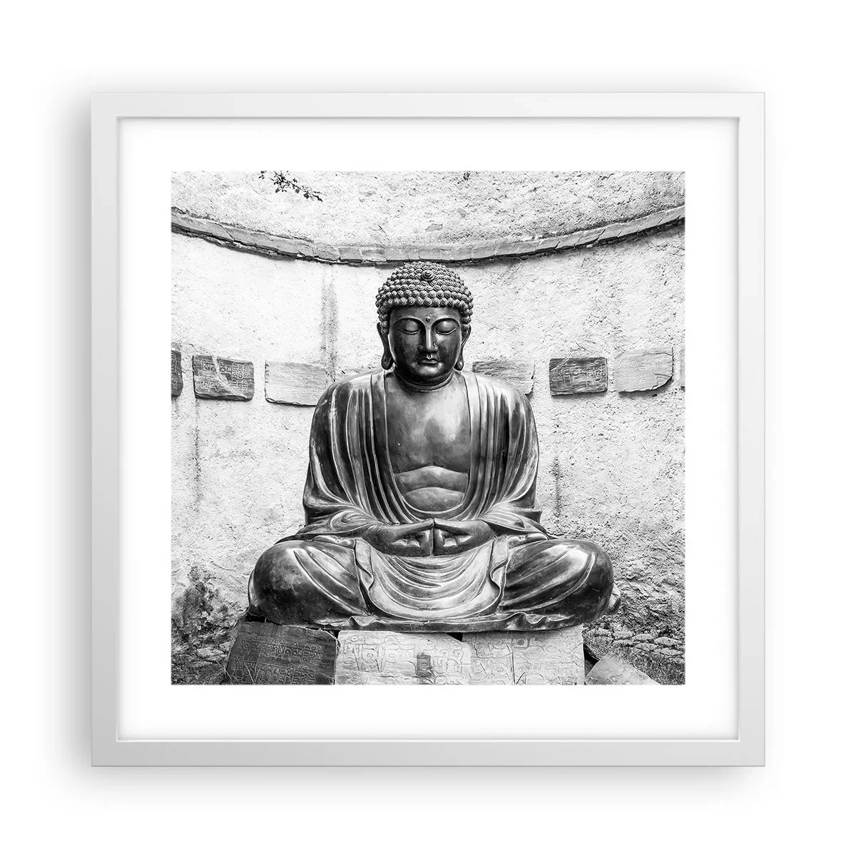 Poster in einem weißen Rahmen - An der Quelle des Friedens - 40x40 cm