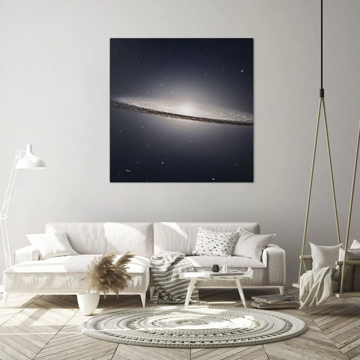Bild auf Leinwand - Leinwandbild - Vor langer Zeit in einer weit entfernten Galaxie ... - 70x70 cm