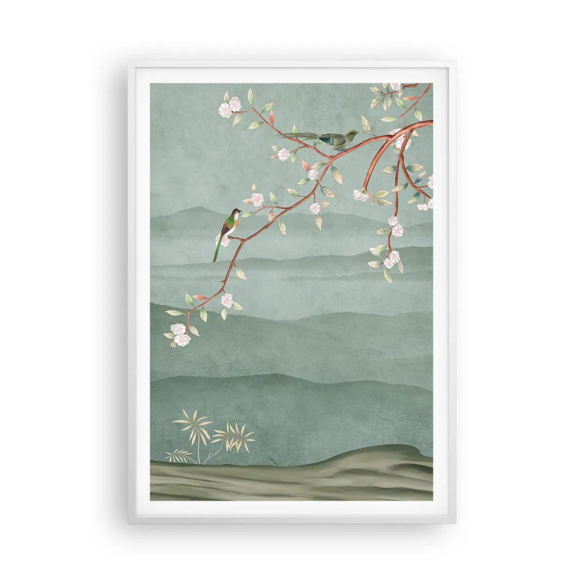 Poster in einem weißen Rahmen - Frühling, oh, du bist es - 70x100 cm