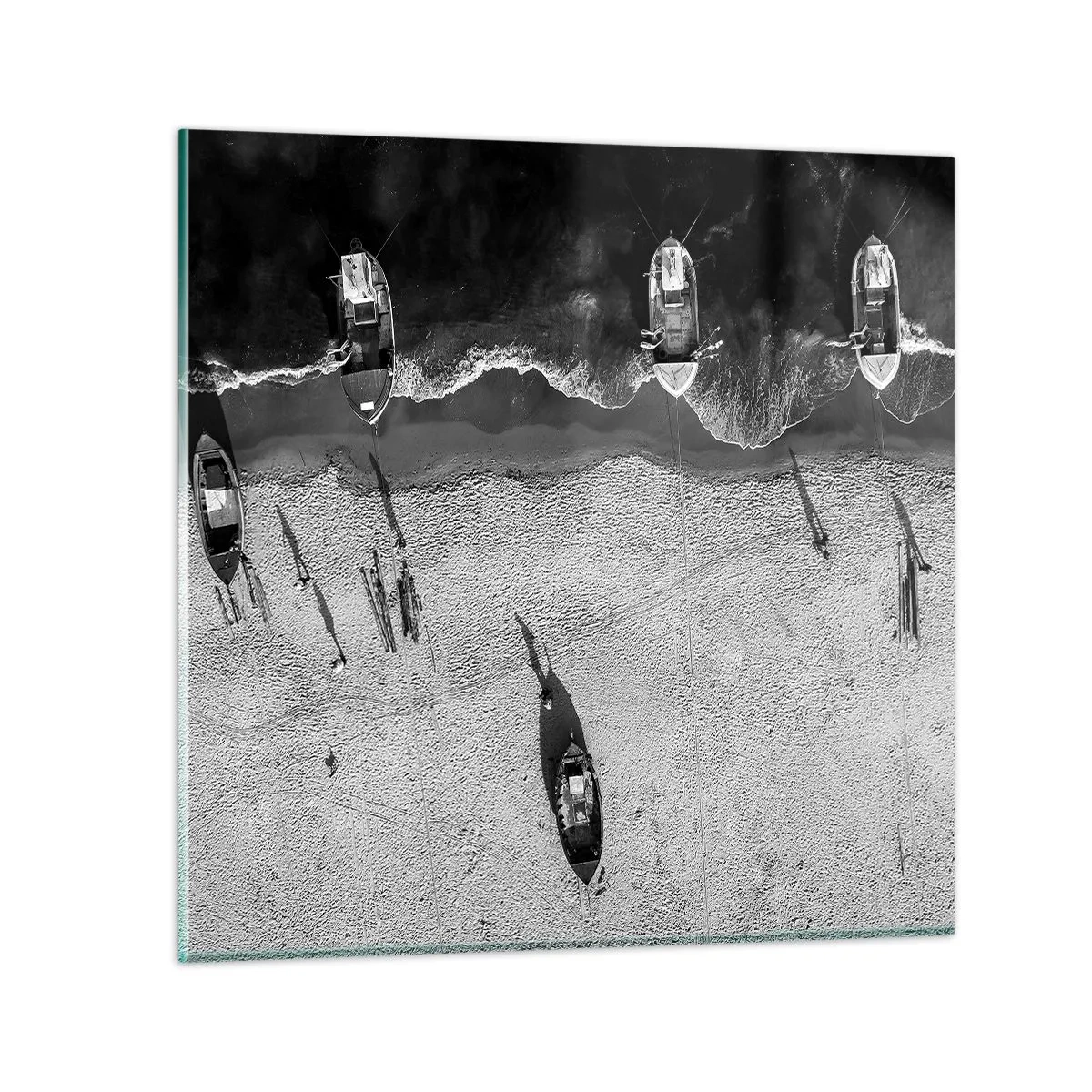 Glasbild - Bild auf glas - Immer noch am Ufer… - 30x30 cm