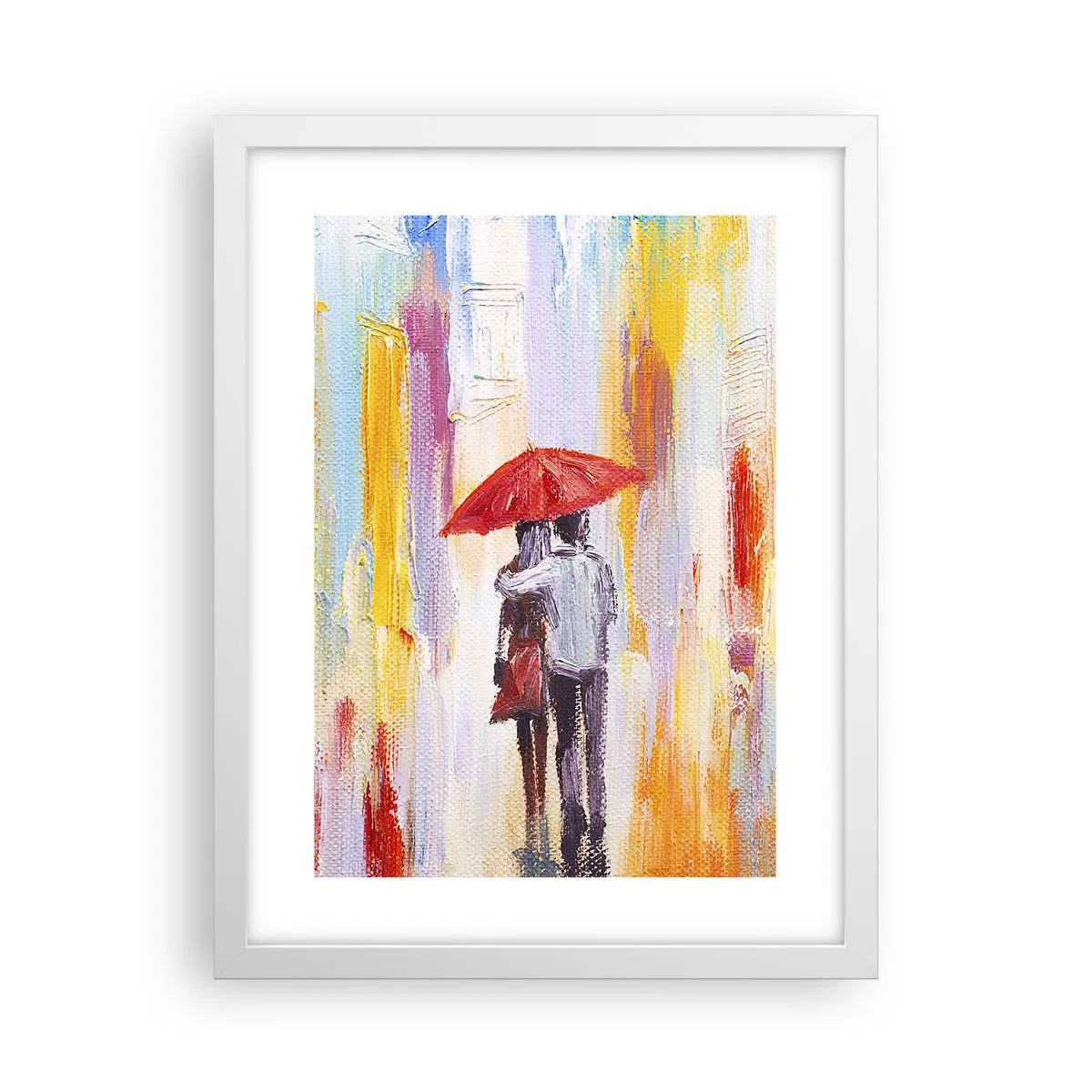 Poster in einem weißen Rahmen - Lass es weiter regnen - 30x40 cm