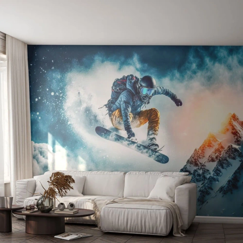 Fototapete Premium Canvas - Extreme Emotionen - Snowboarden, Sport, Winter - 450x315 cm