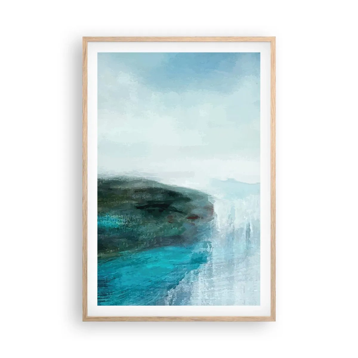 Poster in einem Rahmen aus heller Eiche - Nautische Abstraktion - 61x91 cm