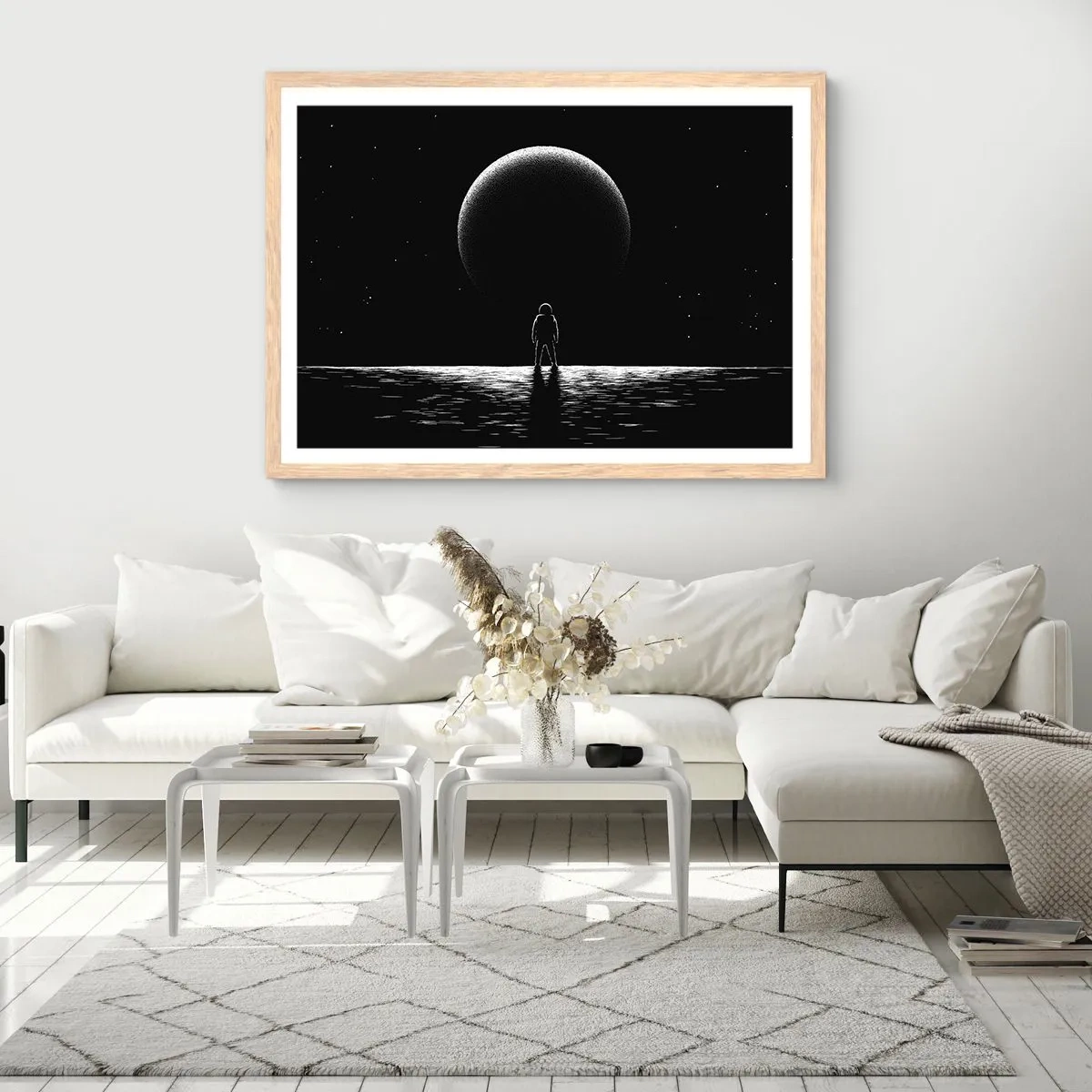 Poster in einem Rahmen aus heller Eiche - Angesicht zu Angesicht - 40x30 cm