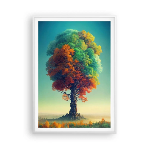 Poster in einem weißen Rahmen - Eiche – der Vater der Natur - 70x100 cm