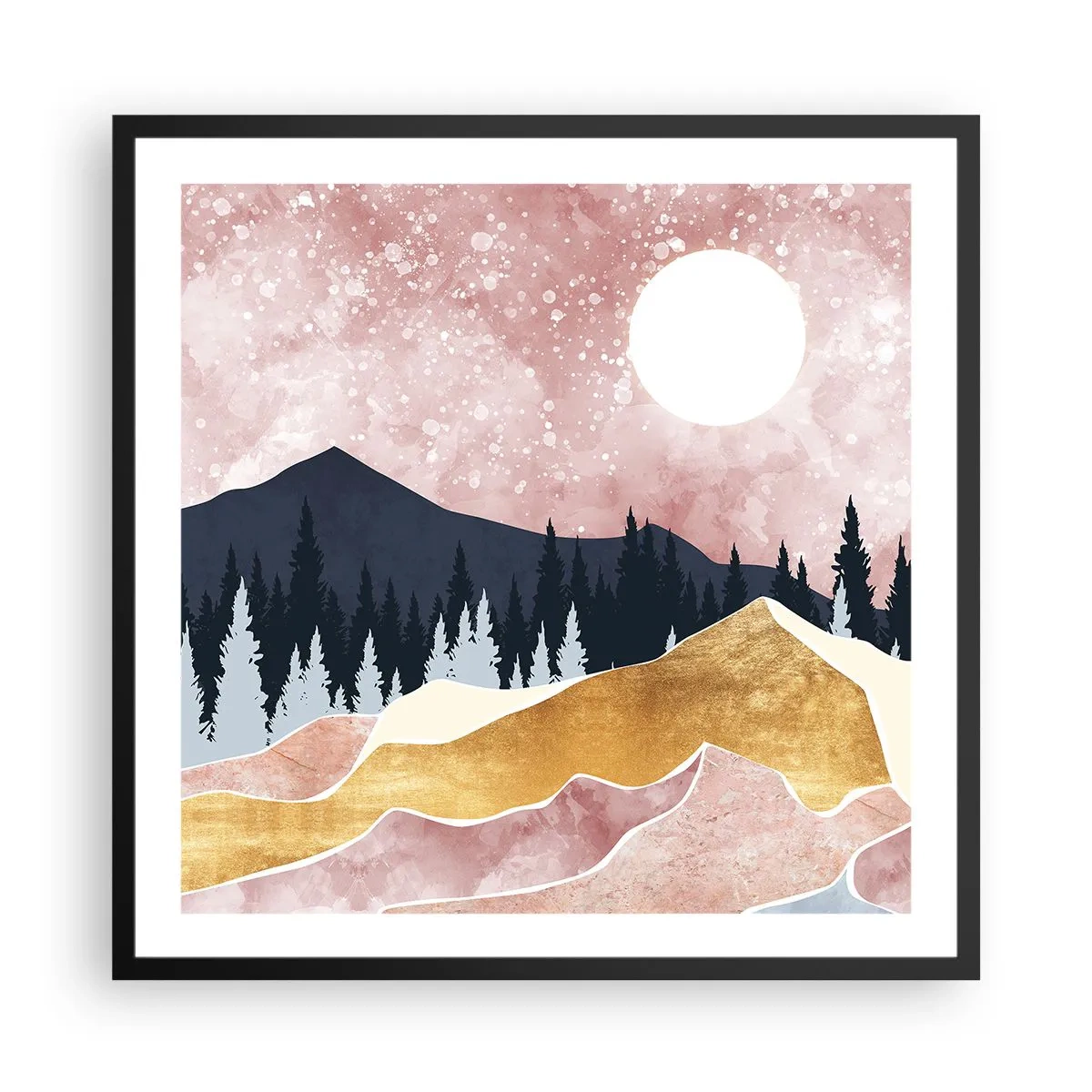 Poster in einem schwarzem Rahmen - Nachtwache - 60x60 cm