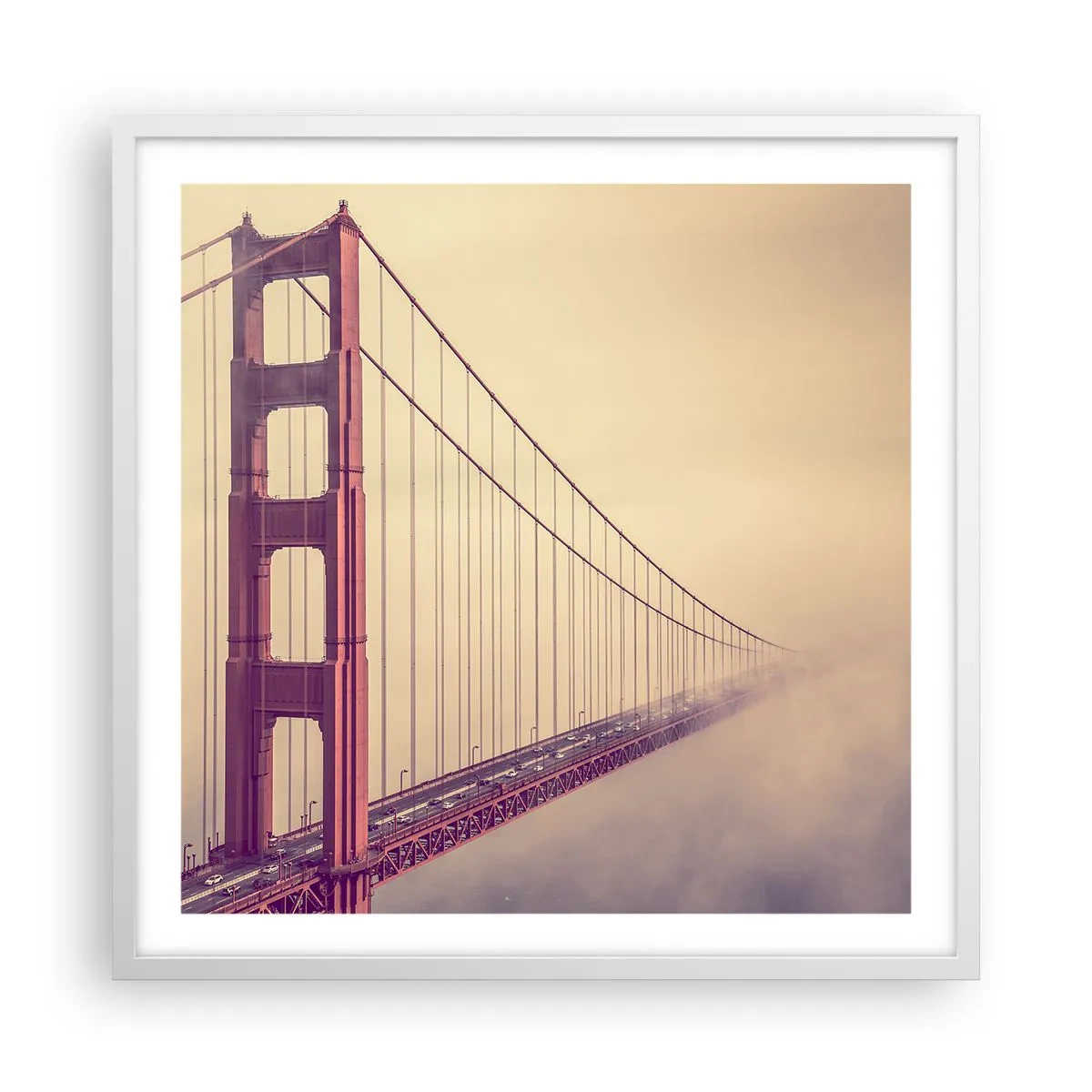 Poster in einem weißen Rahmen - Zwischen Himmel und Erde - 60x60 cm