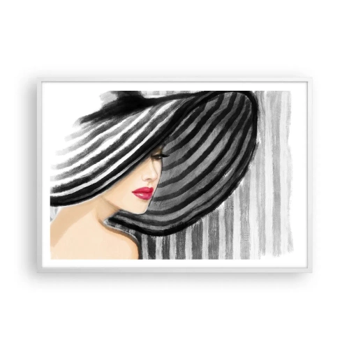 Poster in einem weißen Rahmen - Wo soll ich dich finden? - 100x70 cm