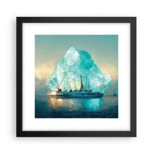 Poster in einem schwarzem Rahmen - Arktischer Diamant - 30x30 cm