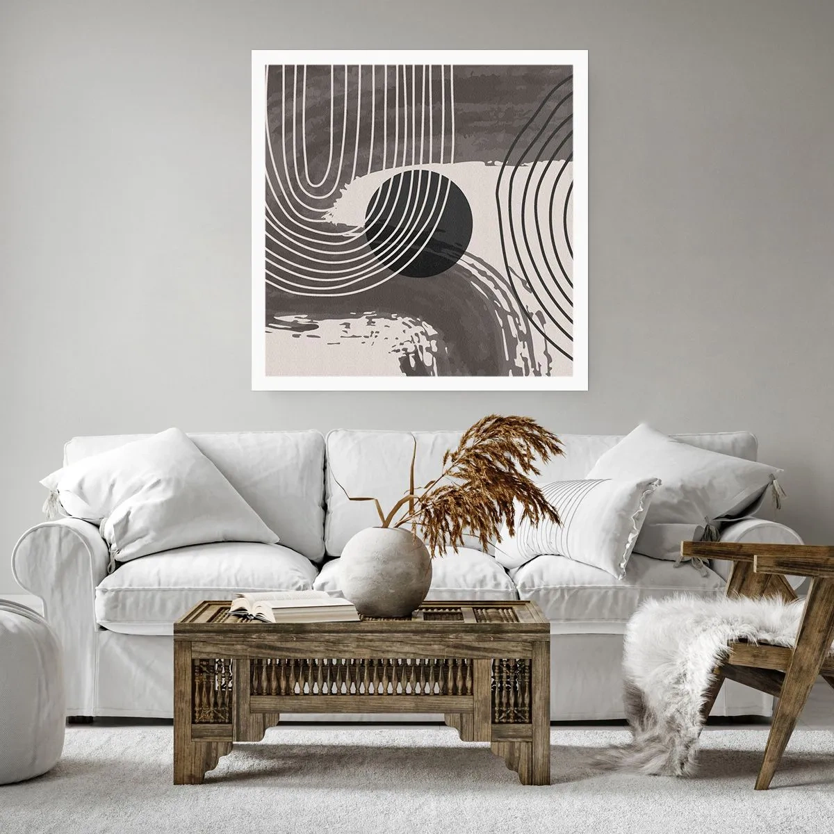 Poster - Oval gewinnt - 40x40 cm