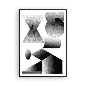 Poster in einem schwarzem Rahmen - Winkel und Ovale - 70x100 cm