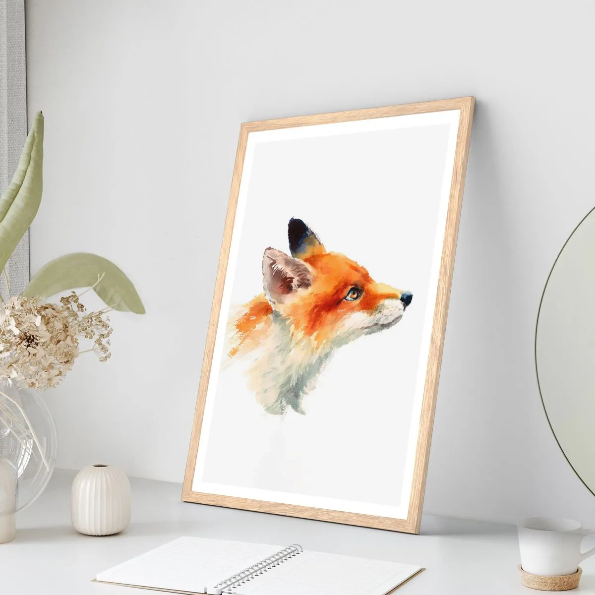 Poster in einem Rahmen aus heller Eiche - Man kann nie vorsichtig genug sein - 40x50 cm