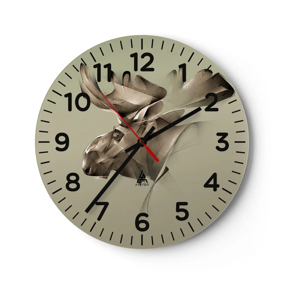 Wanduhr - Glasuhr - Die sanfte Kraft des Friedens - 30x30 cm