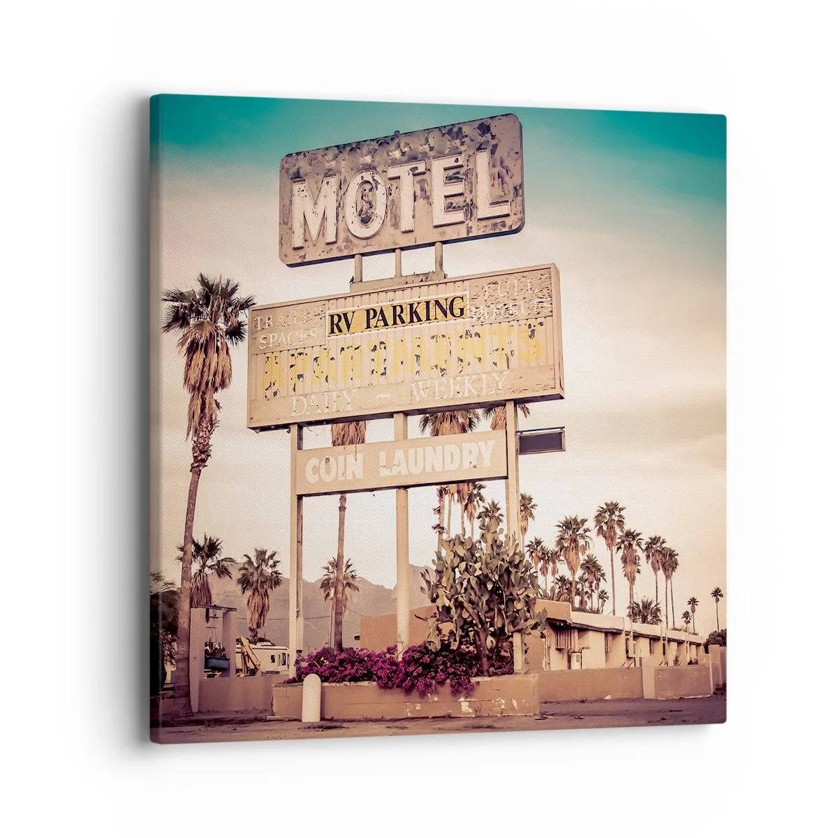 Bild auf Leinwand - Leinwandbild - Hier ist die Zeit stehen geblieben - 40x40 cm