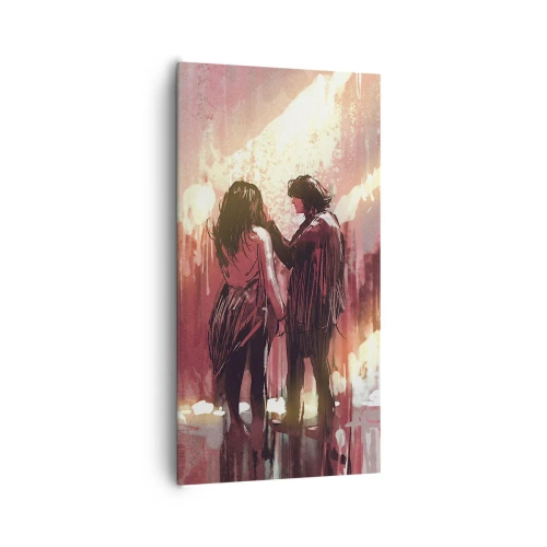 Bild auf Leinwand - Leinwandbild - Das ewige Schauspiel der Liebe - 65x120 cm