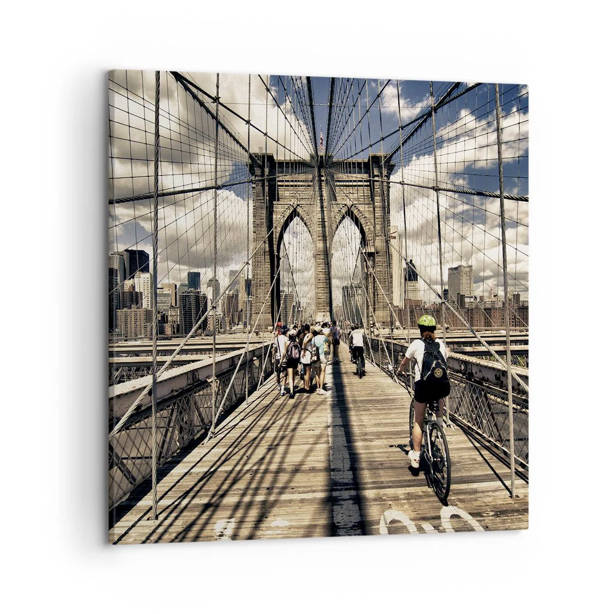 Bild auf Leinwand - Leinwandbild - Direkt ins Herz der Stadt - 50x50 cm