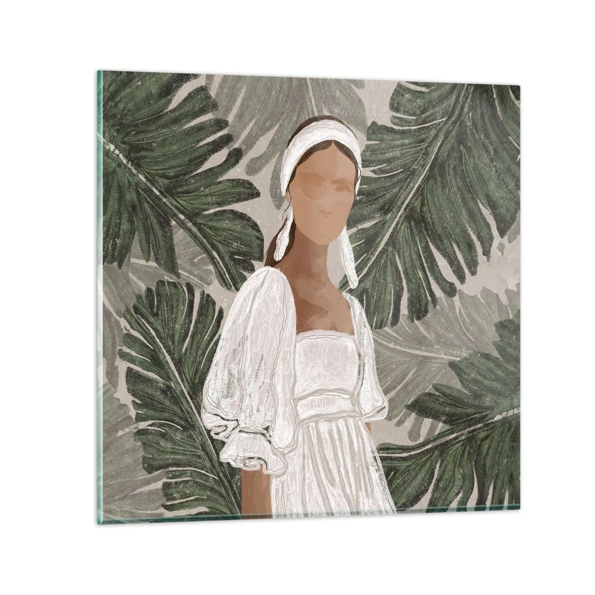 Glasbild - Bild auf glas - Exotisches Porträt - 50x50 cm