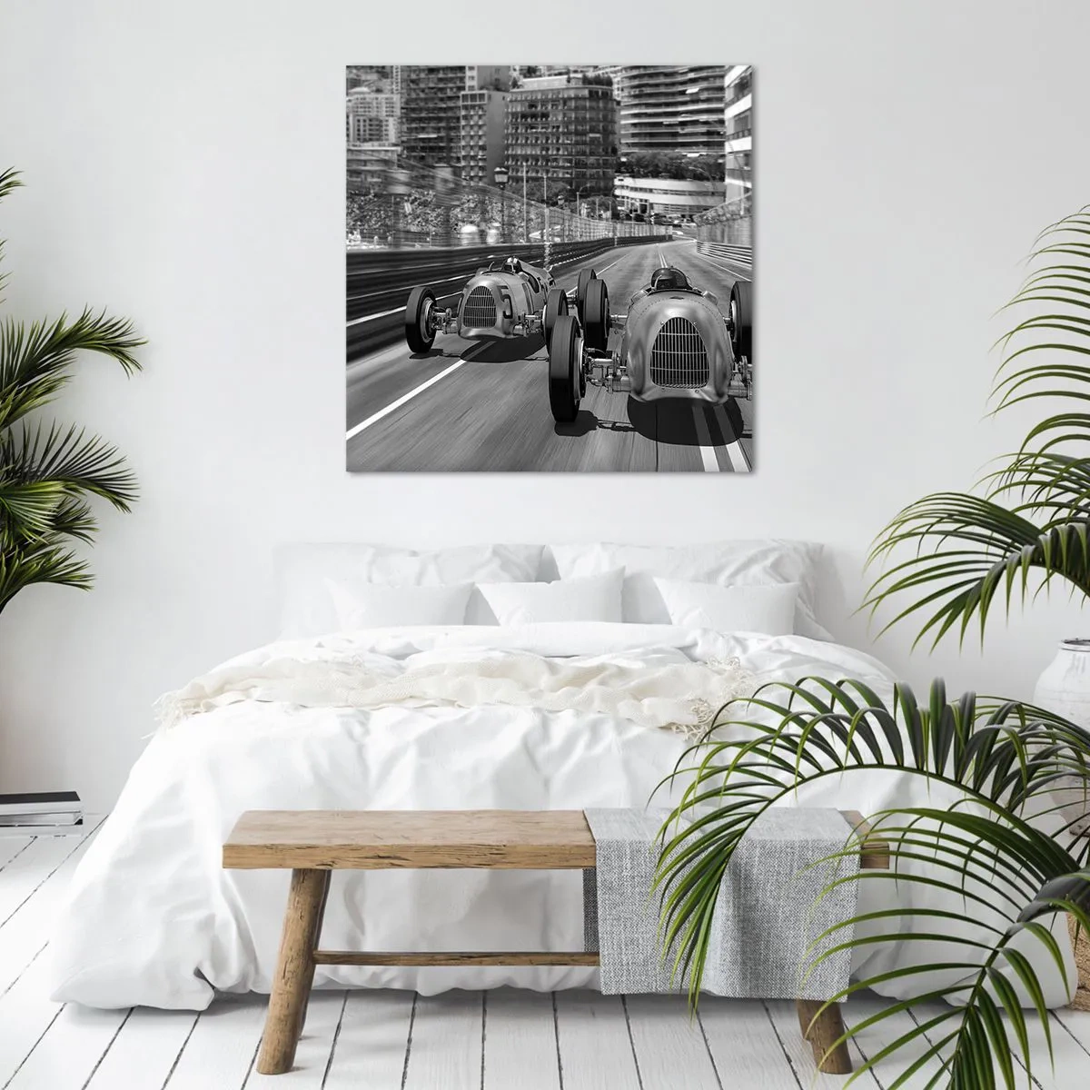 Bild auf Leinwand - Leinwandbild - Vor langer Zeit in Monte Carlo - 70x70 cm