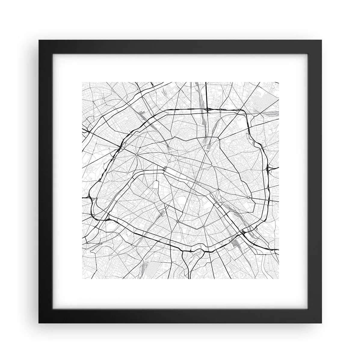 Poster in einem schwarzem Rahmen - Pariser Blume - 30x30 cm