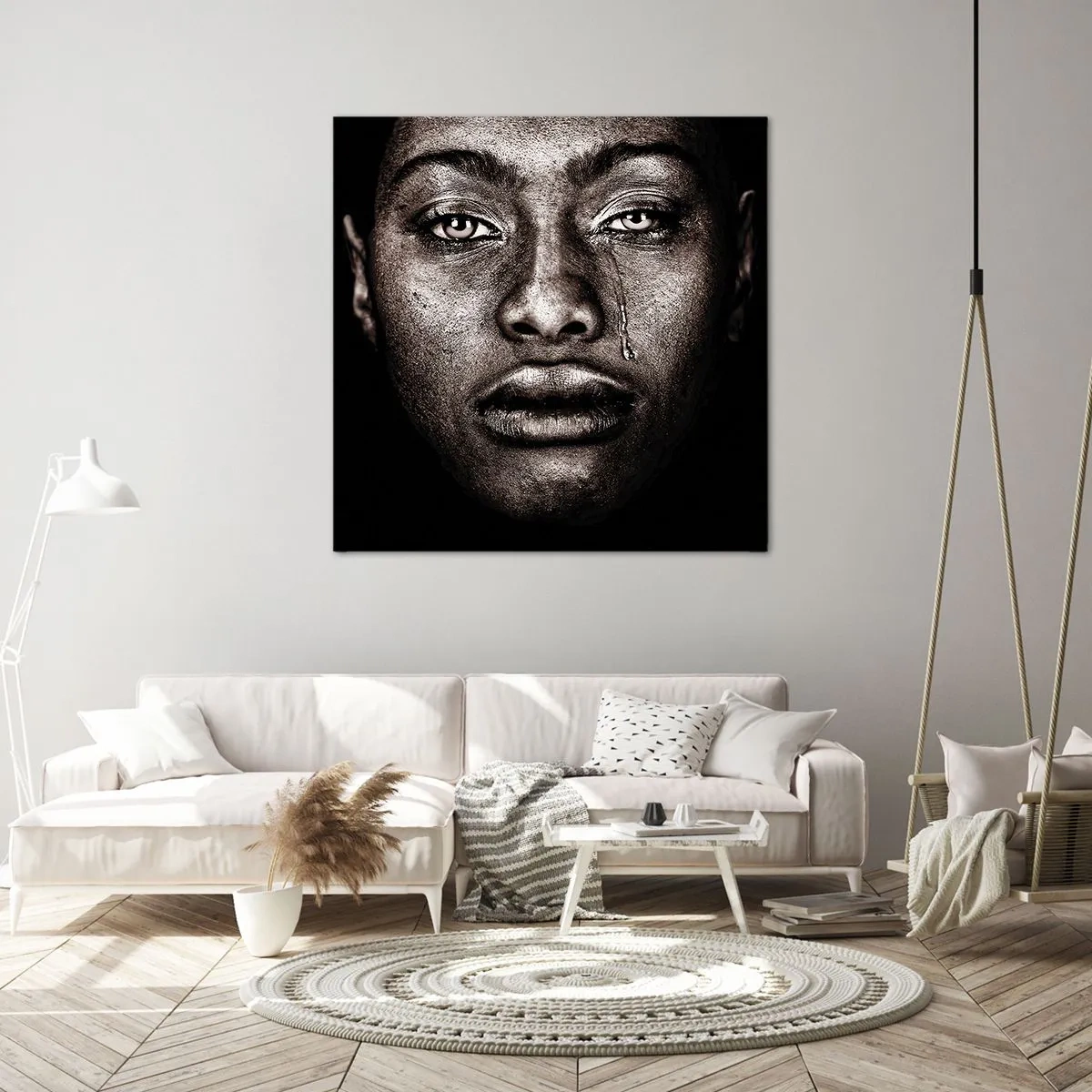 Bild auf Leinwand - Leinwandbild - Eine Träne - 70x70 cm