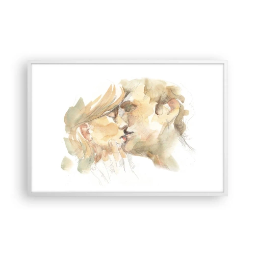 Poster in einem weißen Rahmen - Hälfte gefunden? - 91x61 cm