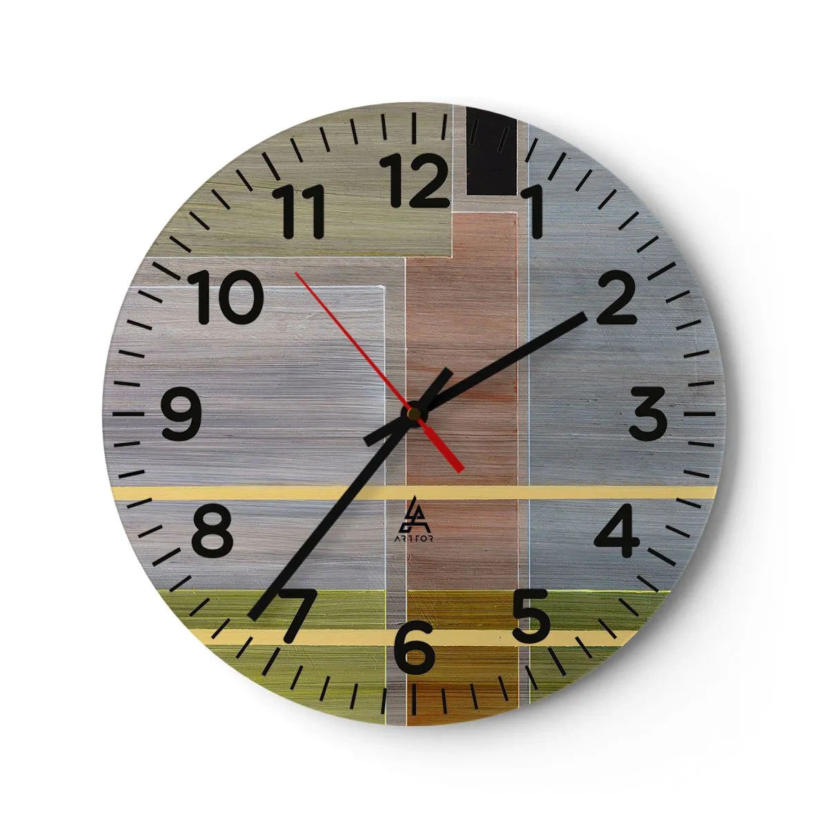 Wanduhr - Glasuhr - Einfach und ruhig - 40x40 cm