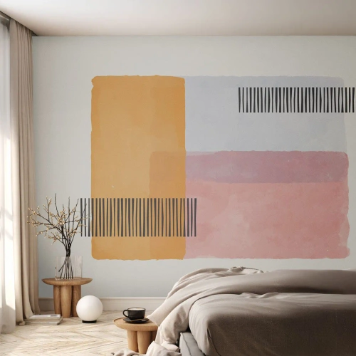 Selbstklebende Fototapete Deluxe Sticker - Von Ecke zu Ecke - Abstraktion, Stück, Minimalismus - 100x70 cm