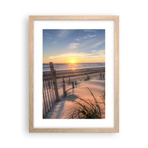 Poster in einem Rahmen aus heller Eiche - Schein und Schatten des Windes - 30x40 cm