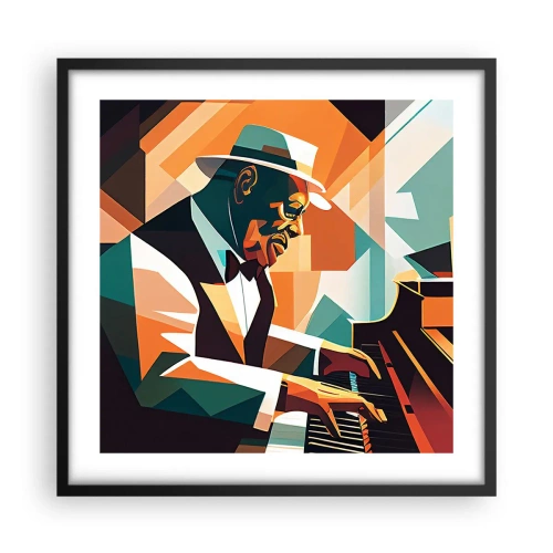 Poster in einem schwarzem Rahmen - Alles vom Jazz - 50x50 cm