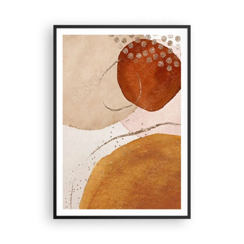 Poster in einem schwarzem Rahmen - Rundheit und Bewegung - 70x100 cm