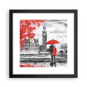 Poster in einem schwarzem Rahmen - Verliebt in London - 30x30 cm