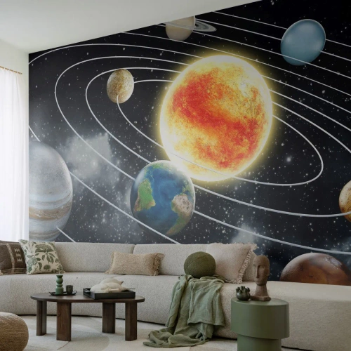 Fototapete Standard Eco - Kosmischer Tanz - Kosmos, Galaxis, Sonnensystem - 400x280 cm