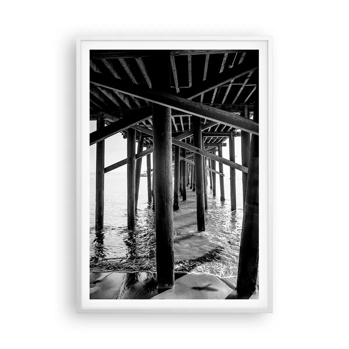 Poster in einem weißen Rahmen - Strandversteck - 70x100 cm