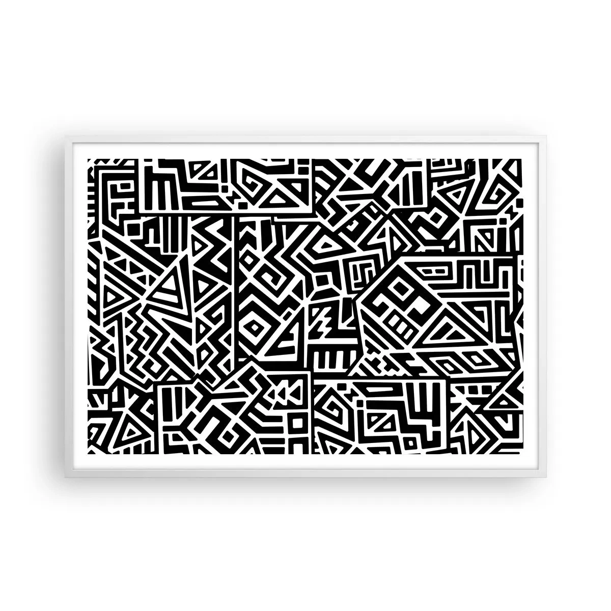 Poster in einem weißen Rahmen - Präkolumbianische Komposition - 100x70 cm