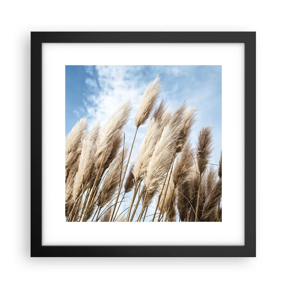 Poster in einem schwarzem Rahmen - Sonnige und windige Liebkosungen - 30x30 cm