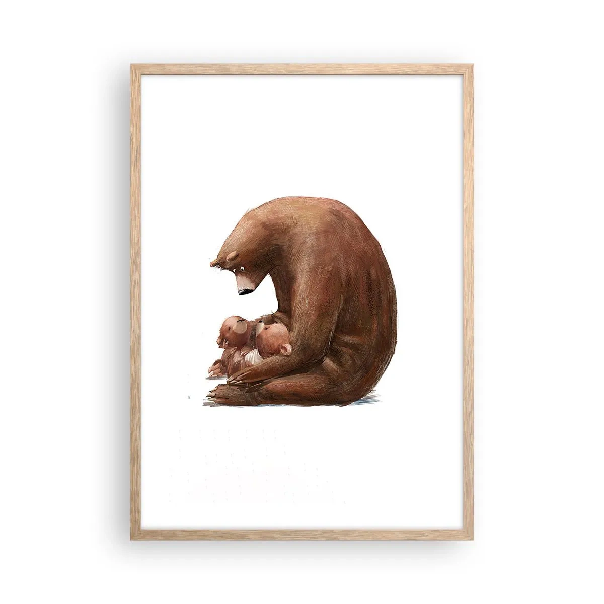 Poster in einem Rahmen aus heller Eiche - Süße Träume, Kinder - 50x70 cm