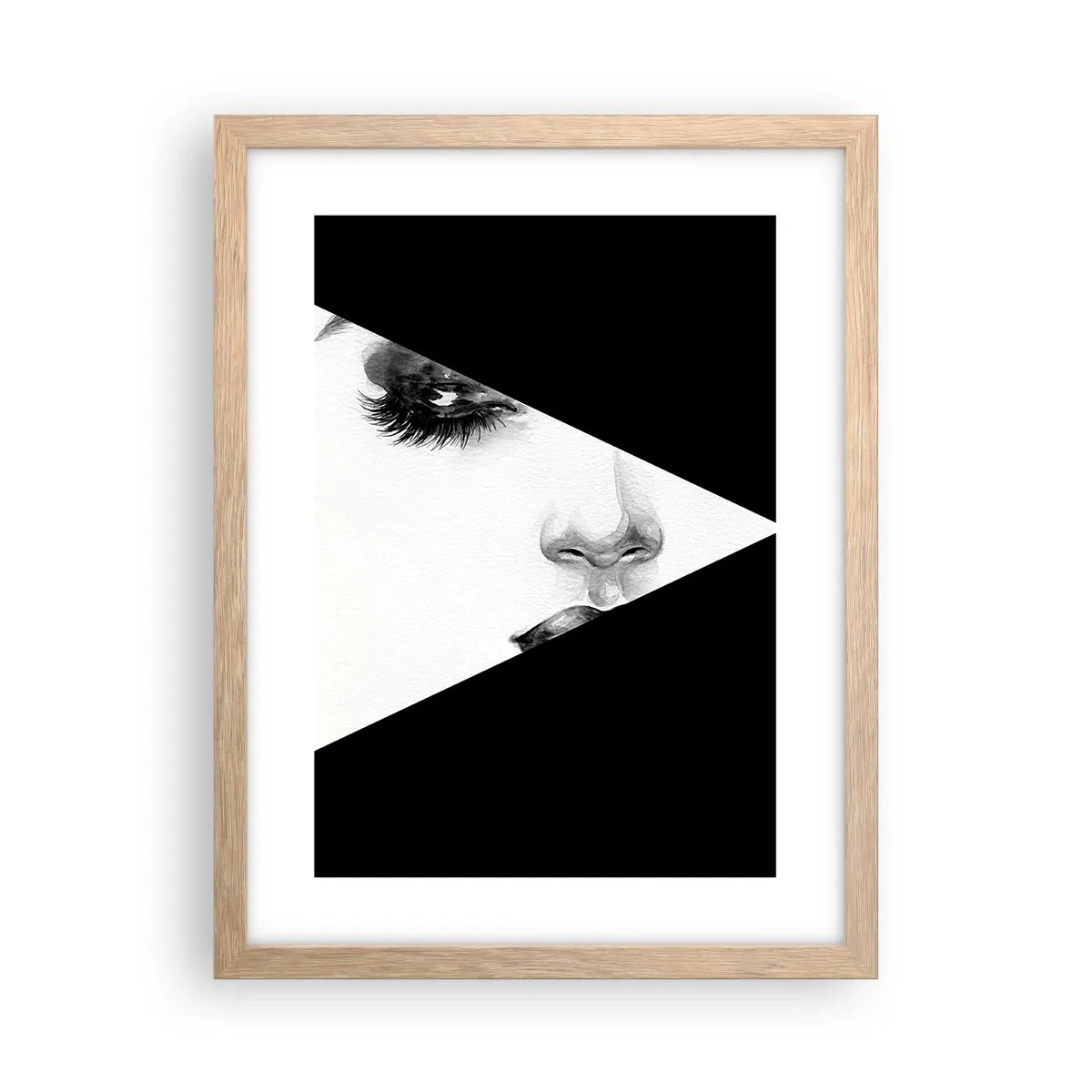 Poster in einem Rahmen aus heller Eiche - Immer unentdeckt - 30x40 cm