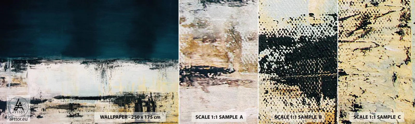 Fototapeten Muster Selbstklebend Deluxe Sticker - Horizontale Komposition - Abstraktion, Stück, Malerei - 100x30 cm