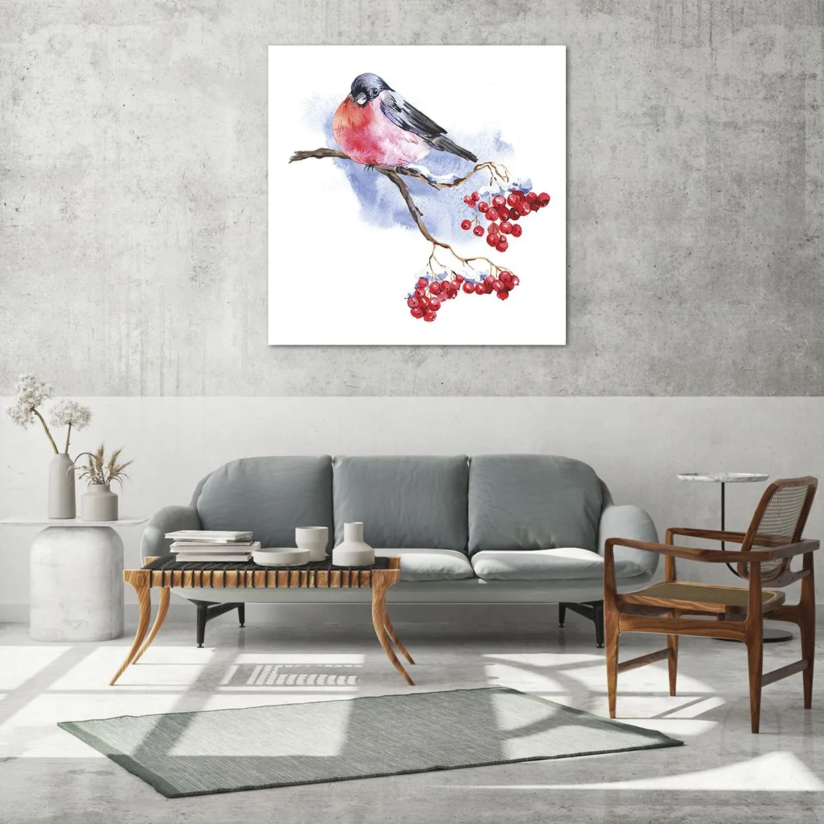 Glasbild - Bild auf glas - Winter in Farbe - 40x40 cm