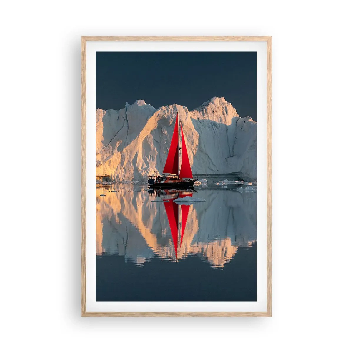 Poster in einem Rahmen aus heller Eiche - Am Rande der Welt - 61x91 cm