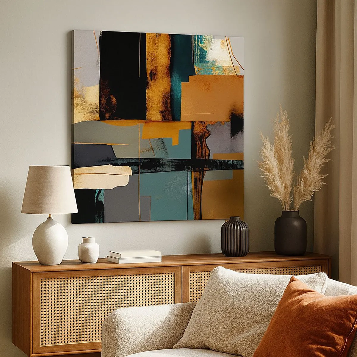 Bild auf Leinwand - Leinwandbild - Abstraktion – Licht und Schatten - 30x30 cm