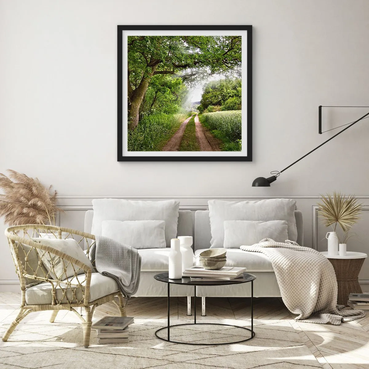 Poster in einem schwarzem Rahmen - Et in Arcadia ego - 40x40 cm