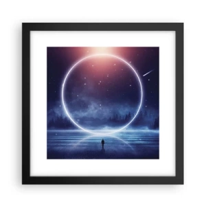 Poster in einem schwarzem Rahmen - Sie sind schon da ... - 30x30 cm