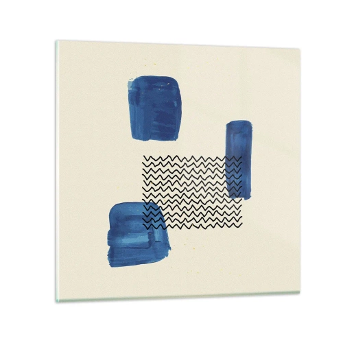 Glasbild - Bild auf glas - Ein abstraktes Quartett - 70x70 cm
